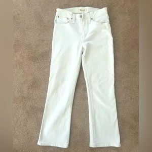 Madewell Cali Demi-Boot White Jeans, Size 27